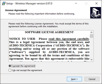 Wireless Manager インストーラー