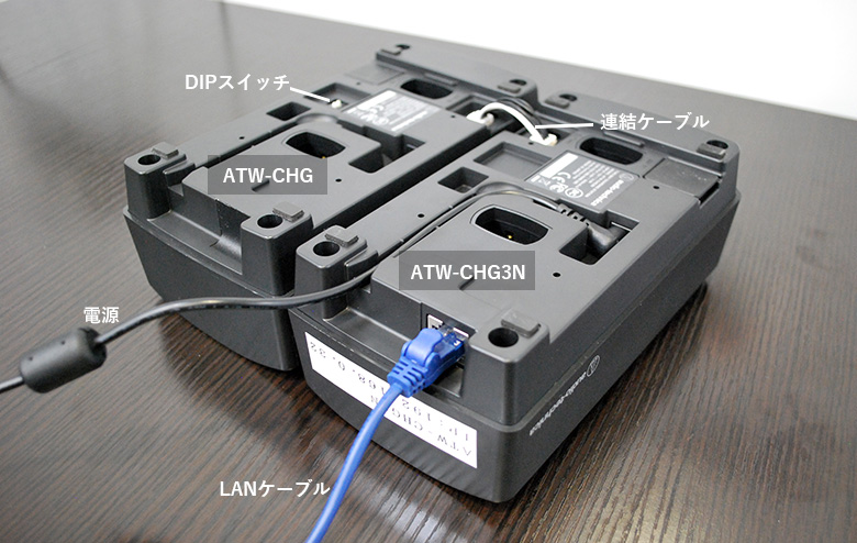 連結した充電器 ATW-CHG3N／ATW-CHG3